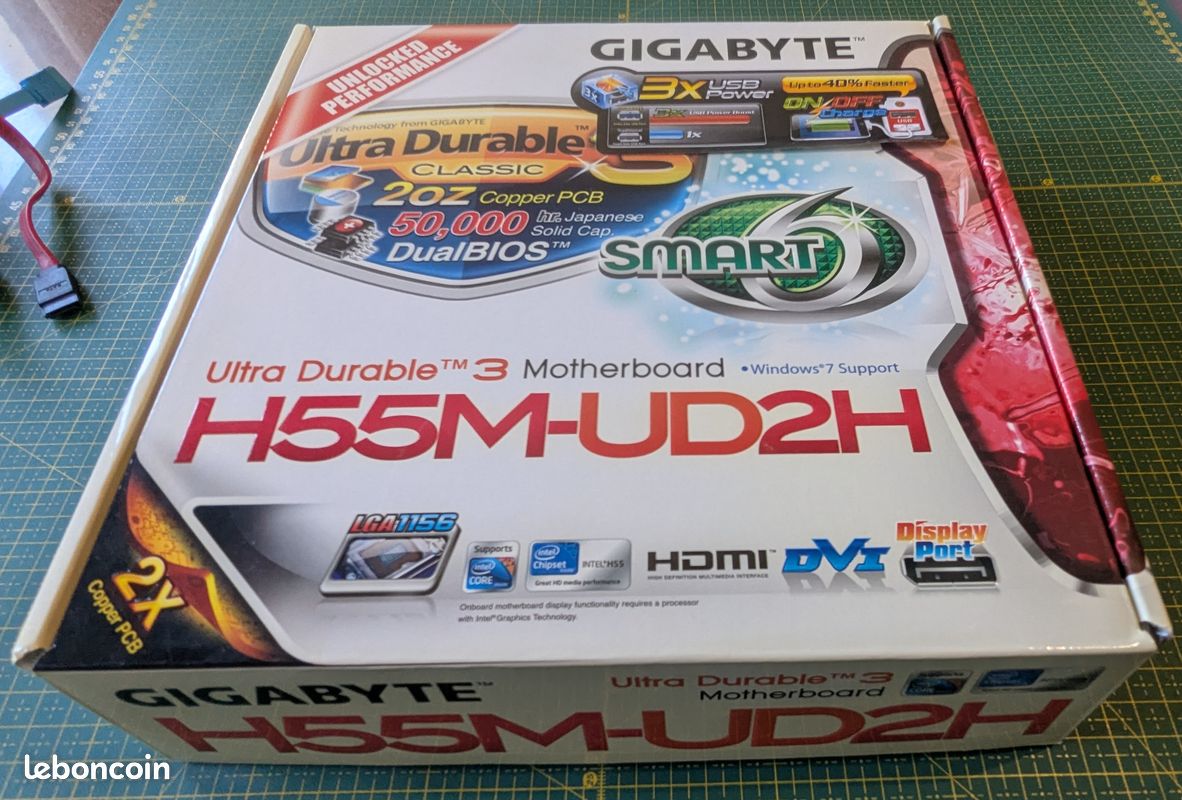 Carte Mère Gigabyte GA-H55M-UD2H + Intel I3 540 + 2 x 2Go DDR 3 G.Skill Extreme 3 PC10600 (image 3)
