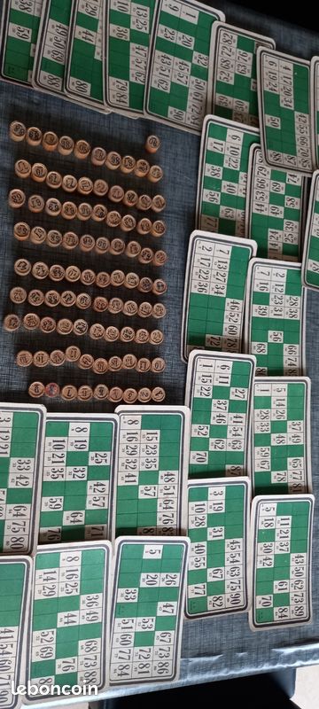 Lot De 69 Plaques De Jeu De Loto Anciennes – Carton – Bon état