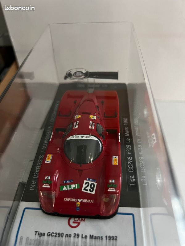 Miniature Tiga GC 290 N°29 24h Le Mans 1992 - GCAM 1/43 Edition Limitée