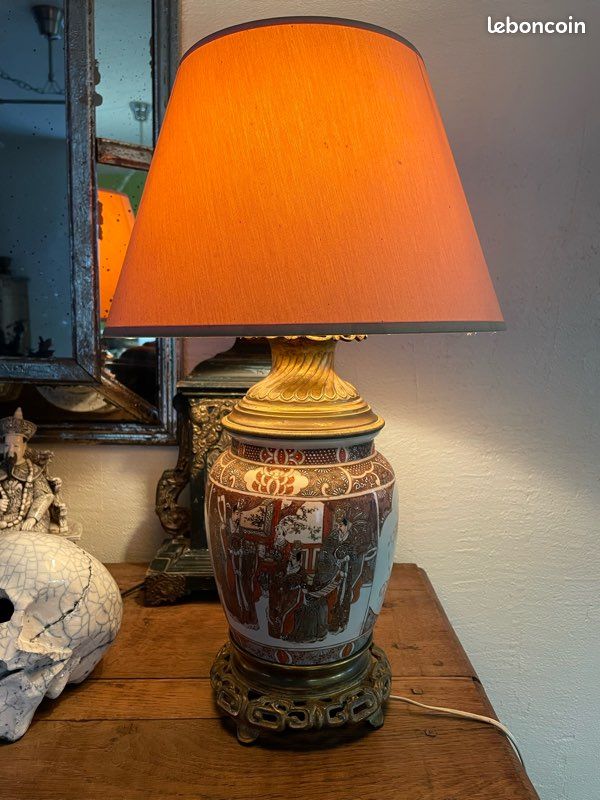 Lampe porcelaine ancienne Satsuma (image 1)