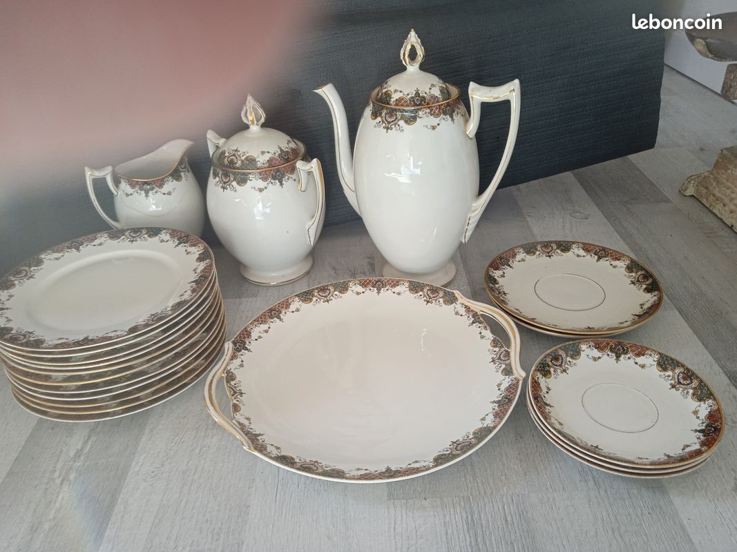 Service à dessert porcelaine de luxe UC Limoges (image 1)