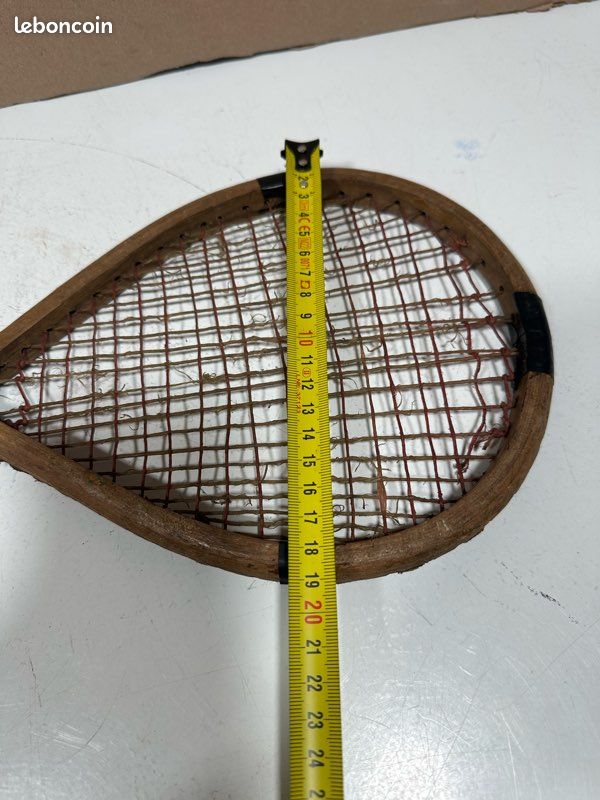 Raquette Tennis Vintage Bois Spalding 444 – Forme œuf – Fabriquée Au Japon