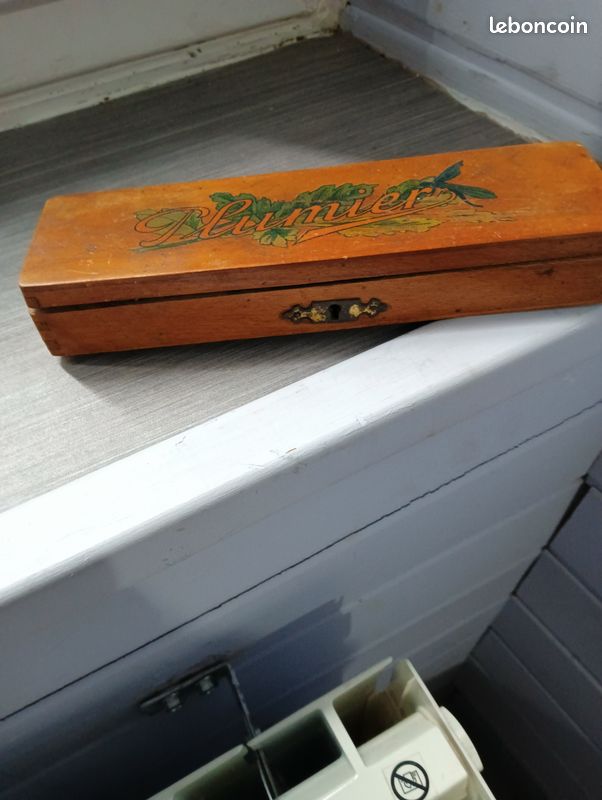 Plumier bois vintage et coupelle (image 3)