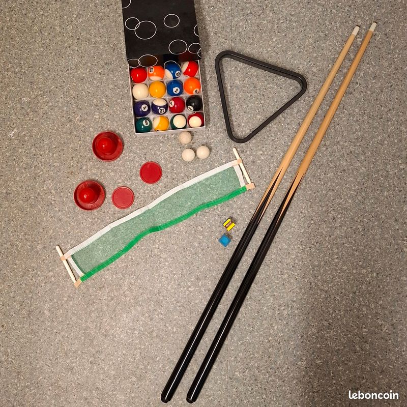 Table de jeux SPORT FUN 4 en 1 (multijeux): baby-foot, billard, hockey, ping-pong/ tennis de table (image 8)