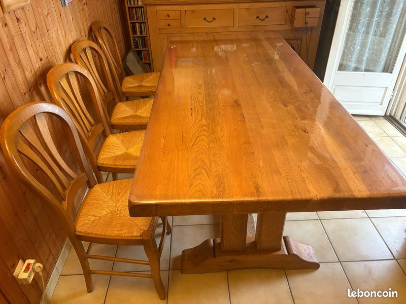 Table en chêne + 6 chaises (image 1)