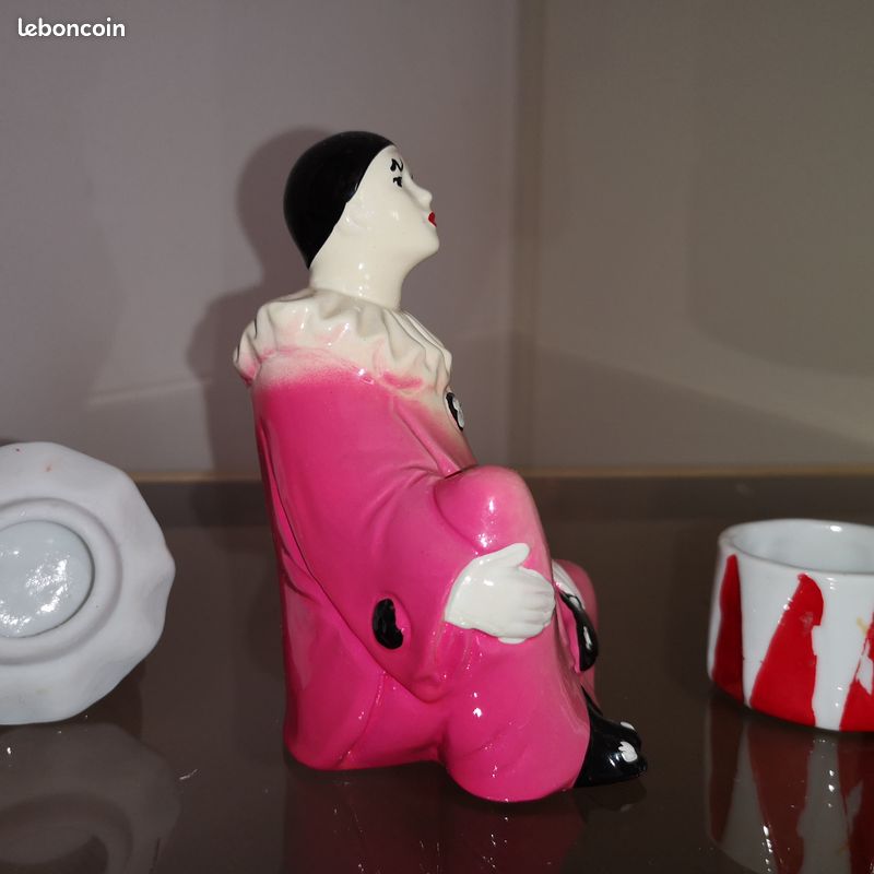 Figurine Ancienne Porcelaine - Bonbonnière Pierrot Et Colombine - France