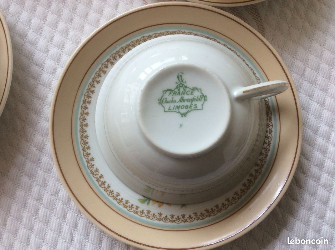 Service a thé porcelaine (image 3)