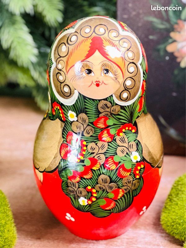 Culbuto - Poupée russe avec grelot - Cadeau Russe peint par Alferova