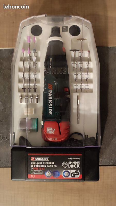 PARKSIDE Perceuse meuleuse de précision sans fil 12 V avec batterie PFBS12 B6 - Bricolage