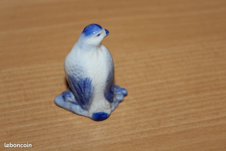Bibelot statuette oiseau bleu et blanc (zoe24) (image 5)