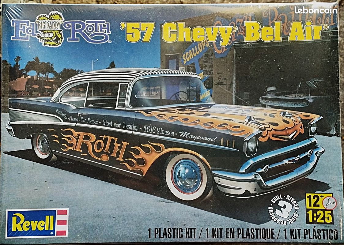 Maquette plastique CHEVY BEL'AIR 1957 "Ed Roth", version 2 en 1 - 1/25 - REVELL/MONOGRAM n° 85-4306 (image 1)