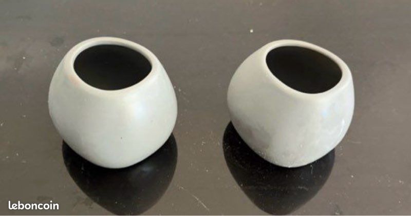 Lot de 2 petits pots / cache-pots décoratifs (image 1)