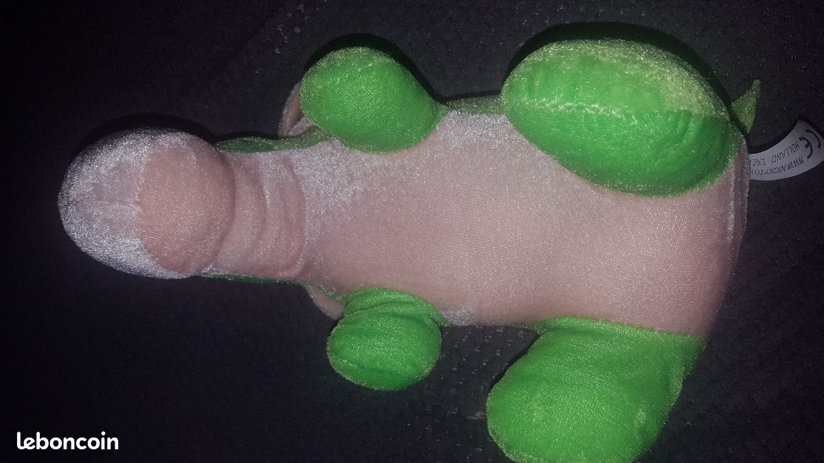 Peluche ane vert beige très bon état (image 2)