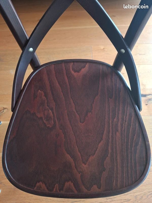 Chaises style "bistrot en bois courbé en bois massif noyer" (image 8)