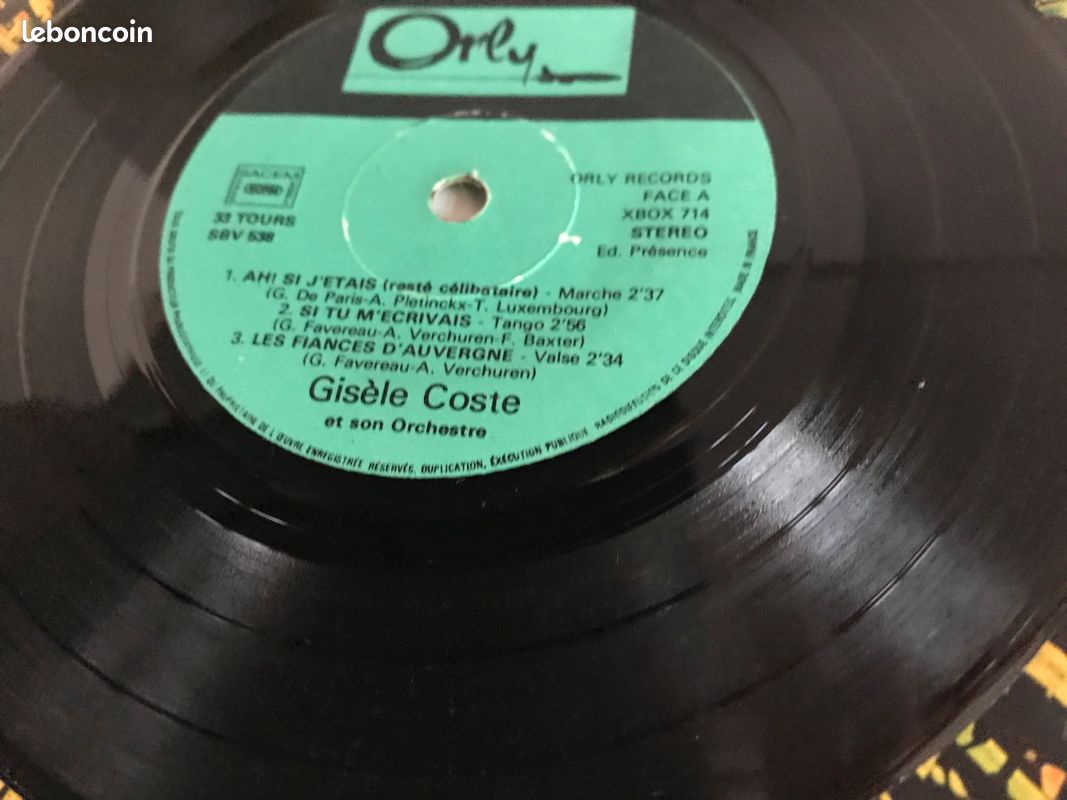 Disque 33 tours collection Dance With d'Orly Records (image 2)
