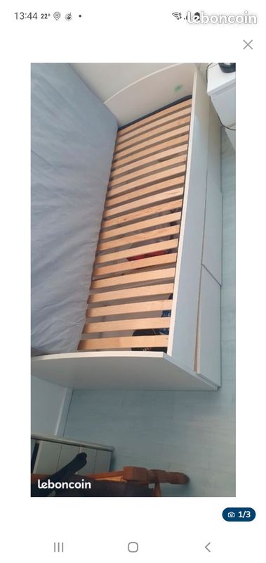 Lit + sommier et matelas (image 1)
