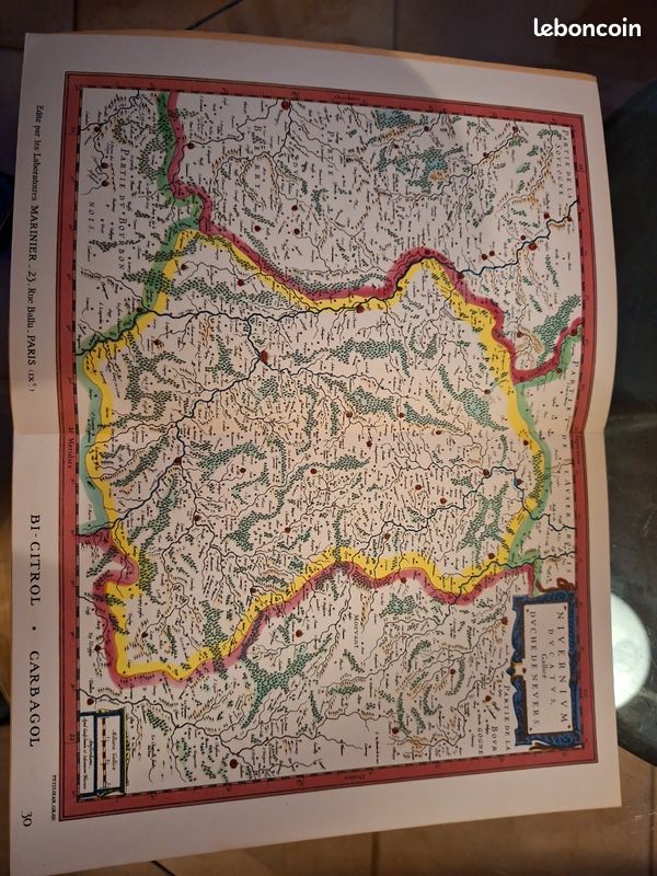 322: Carte ancienne NIVERNOIS, vieux pays de France, editeur laboratoires Marinier (image 1)