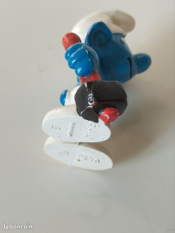 Figurine Ancienne Les Schtroumpf Avec Marteau Masse En PVC - Occasion, Personnage De BD
