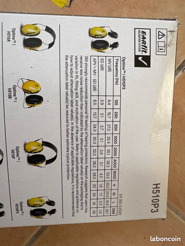 Coquilles anti-bruit pour casque 3M™ PELTOR™ Optime™ I H510P3 jaunes (image 2)