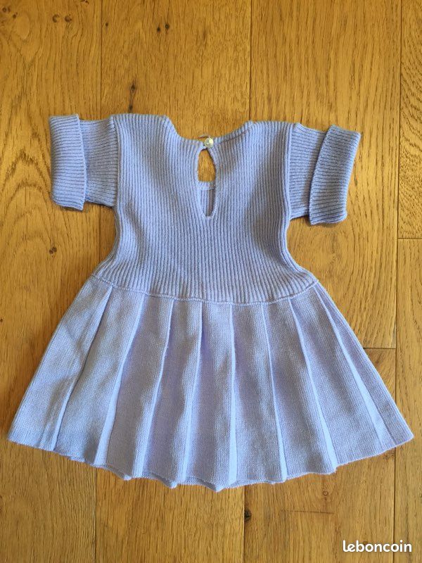 Robe bébé vintage Parme - 6/9 mois (image 2)