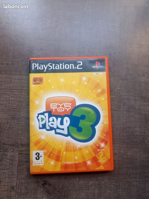 Jeu PS2 Eye Toy Play 3 Complet - Bon état, Inclut Probablement L'accessoire Caméra