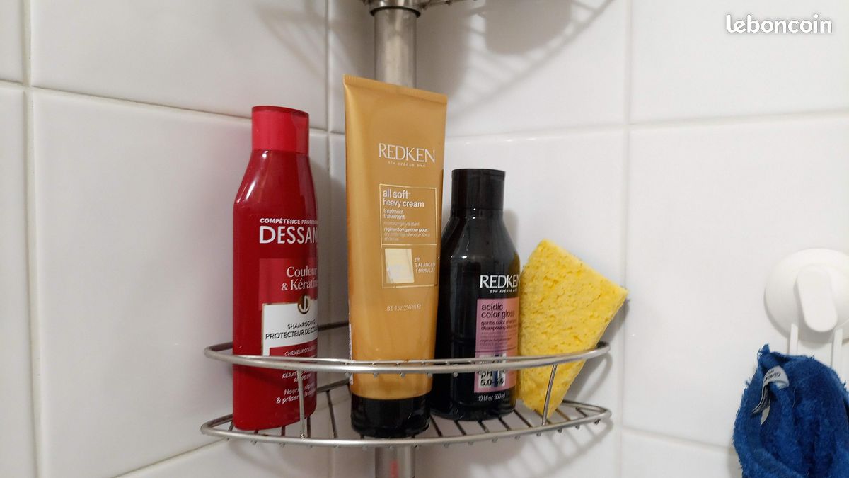 Etagere Baignoire/Douche Telescopique d'Angle Sans Perçage (image 4)