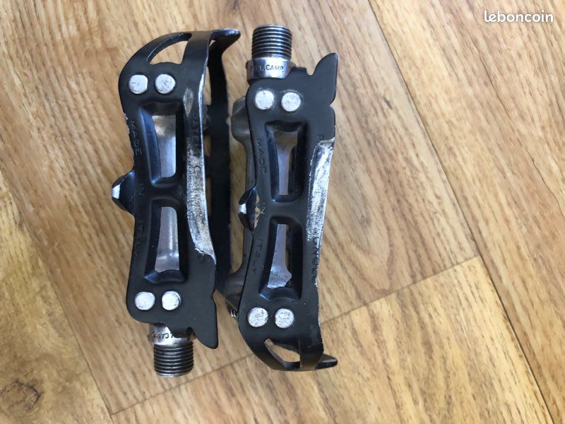 Campagnolo Superleggeri Pédales Record Acier Vintage Plume Vélo De