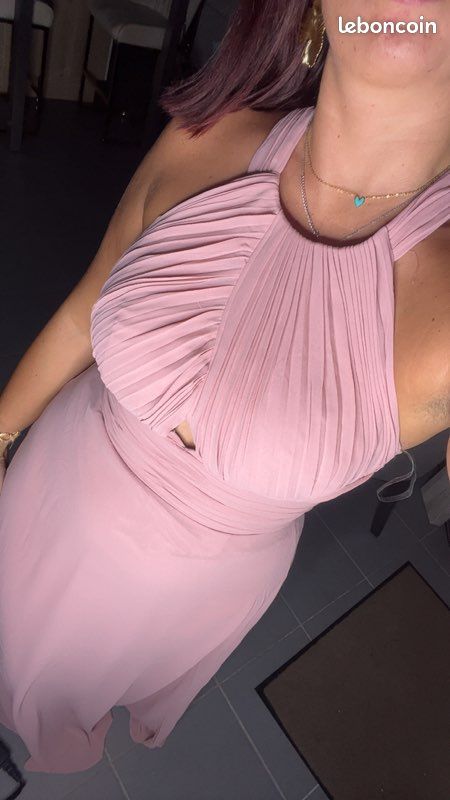 Robe Longue Rose Marchesa Notte - Pour Soirée Ou Cocktail - Taille 40 - Neuf Avec étiquettes
