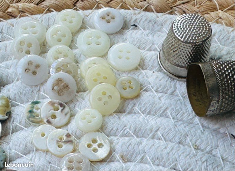 Bouton Vintage Vert - Mercerie Ancienne - Lot De 1 à 10 Pièces - Occasion