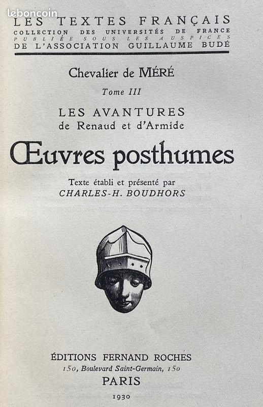 Œuvres Complètes du Chevalier de Méré • Relié Demi-Maroquin • 1930 (image 6)