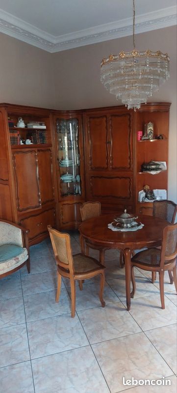 Table ronde à volets DIAMETRE 105 réalisée en merisier massif de style Louis Philippe 6 allonges de 40 cm - Meubles Bois Passions