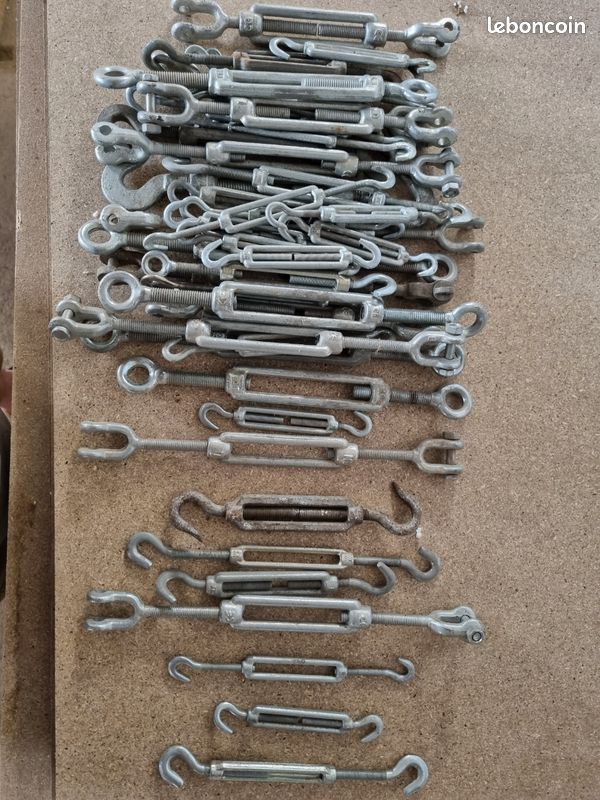 Tendeurs câble / ridoirs — neufs, 10 à 30 cm, environ 50 pièces (image 2)