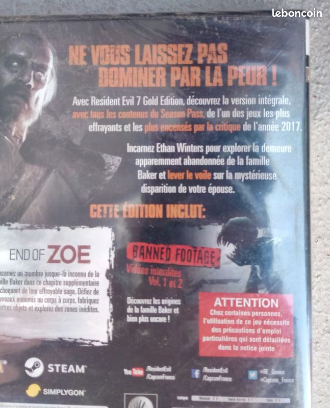 Jeu PC Resident Evil 7 Gold Edition neuf sous blister en Fr (image 11)