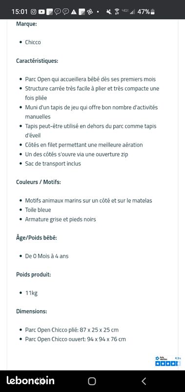 Parc bébé Open sea Chicco (image 4)