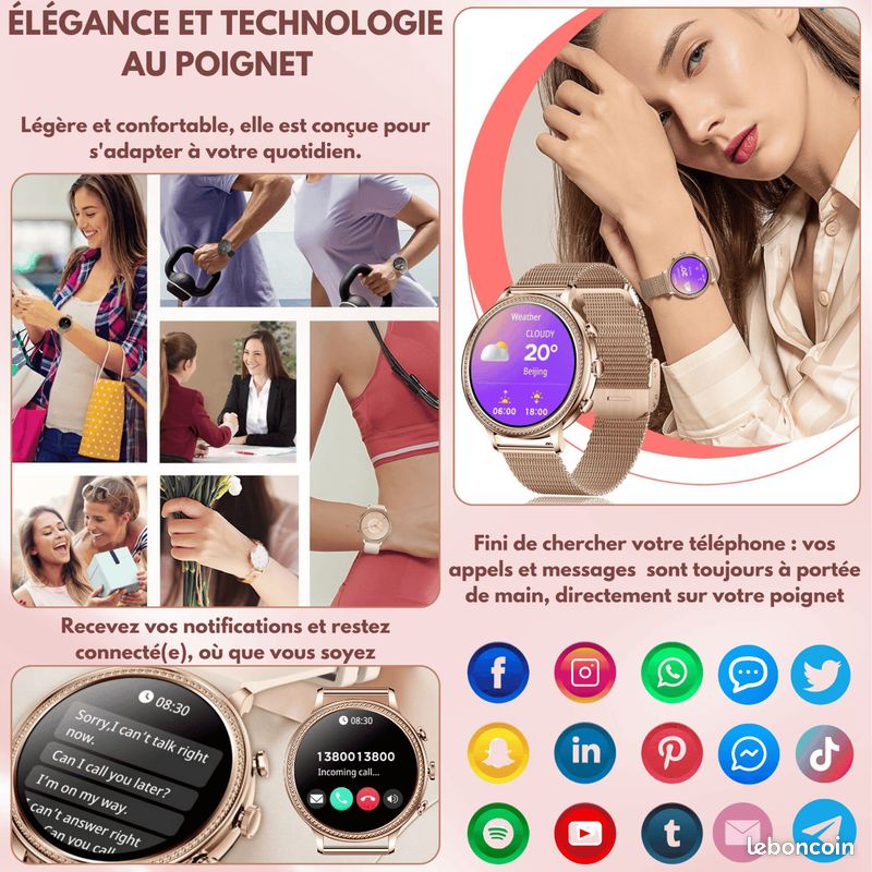Montre Connectée Livlov - Pour Homme Et Femme - Neuve Avec étiquettes
