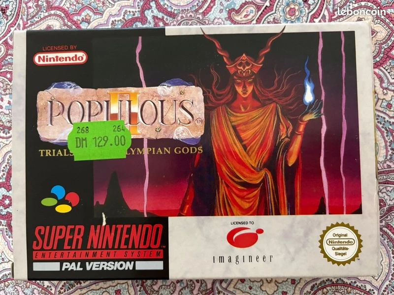 Snes Populous 2 FRG exclusive super Nintendo très propre (image 1)