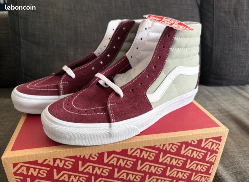 Sneakers Vans Sk8-Hi (Classcsprt) Prtryimnrigry en cuir bordeaux