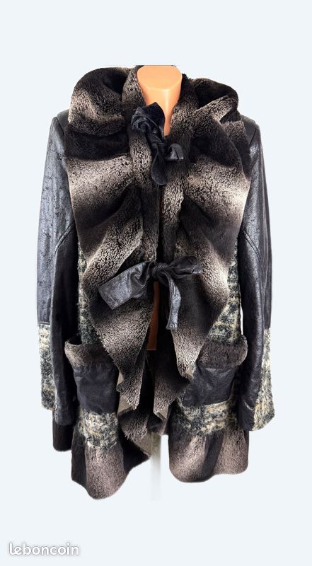 Manteau En Laine Save The Queen - Taille XL Bleu - Occasion Très Bon état
