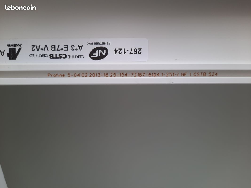 Porte fenêtre battante sans cadre, 2 vantaux, HxL 205.5 x 123 cm, pvc, blanc, (image 4)