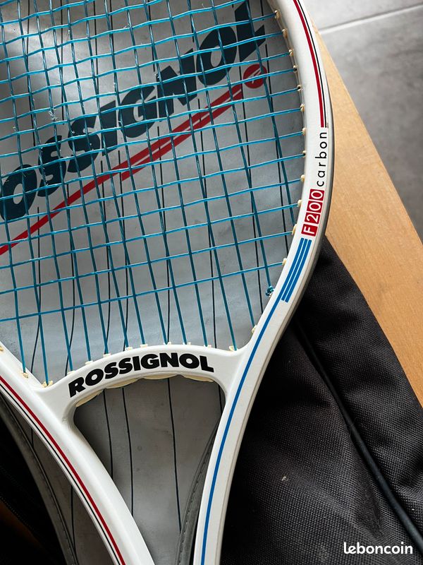 Raquette De Tennis Vintage Rossignol F200 Carbon – Blanche, Collection Ou Jeu