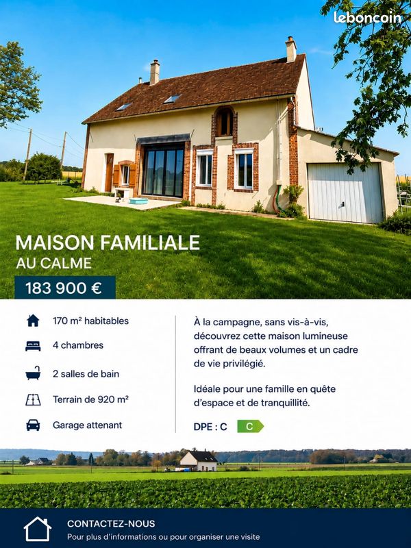 Maison 6 pièces 170 m² · à Précy-sur-Vrin · 170 m² · 182 900 €
