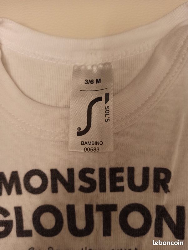 Body 3/6 mois monsieur Glouton (image 3)