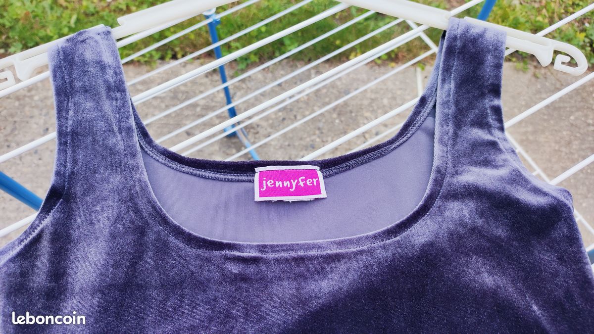 Débardeur Femme « Jennyfer » en velours gris (image 2)