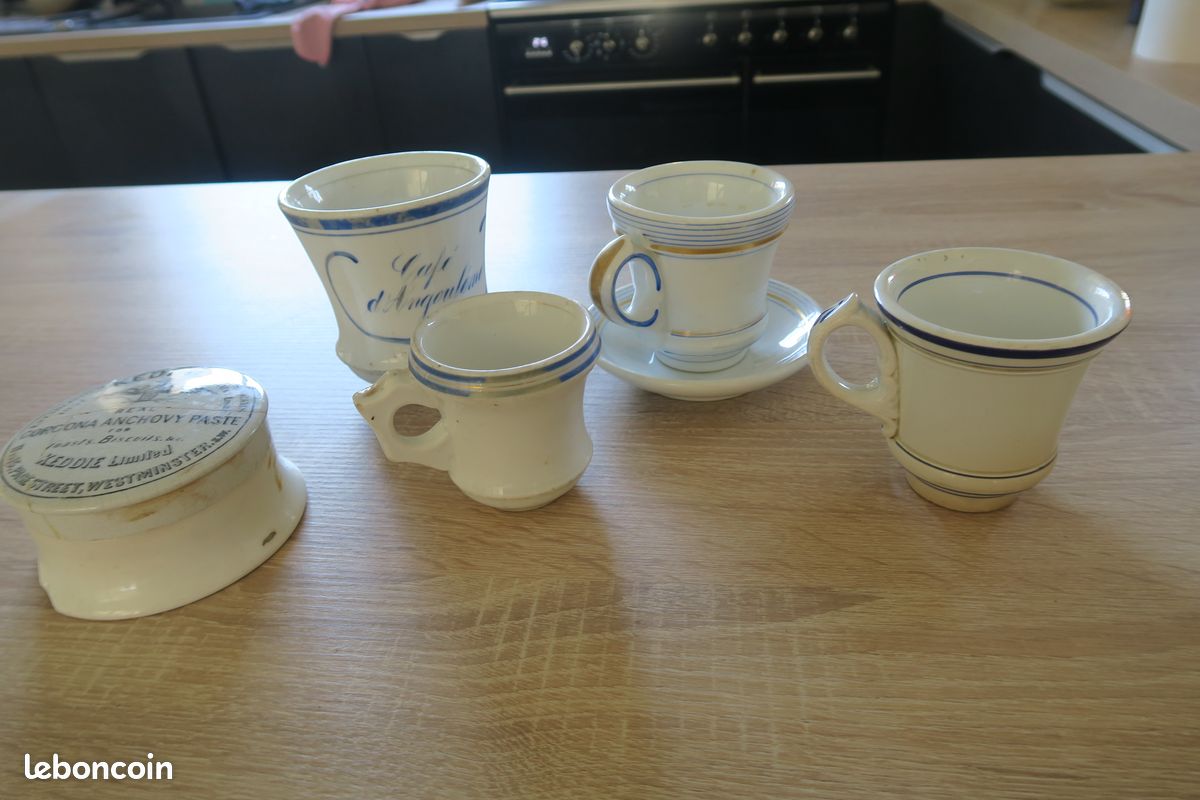 Lot De 4 Tasses à Café Brûlots - Blanc - Style Classique - Occasion