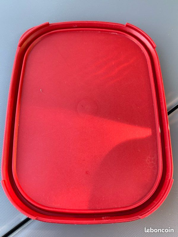 Boîte De Conservation Tupperware 1,9L Rectangulaire Blanche Avec Couvercle - Neuve