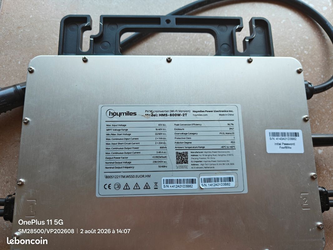 Micro Onduleurs Hoymiles HMS-800-2T avec WIFI (image 2)