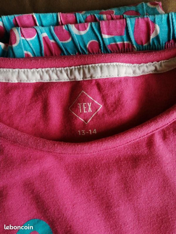 Pyjama deux pièces pour fille en taille 13-14 ans (image 3)