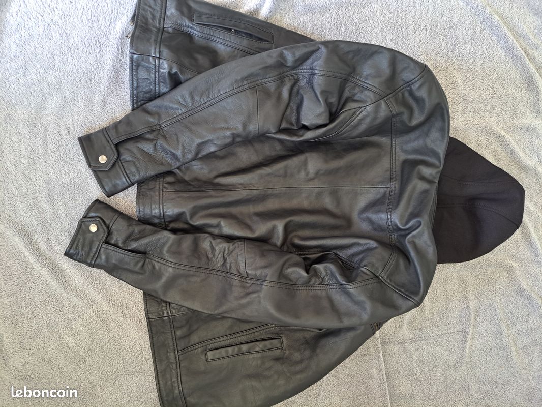 Veste en cuir véritable Le temps des cerises neuve étiquette (image 11)