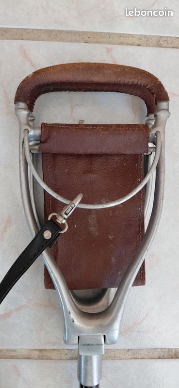 Siège Pliable De Tir Vintage Brigg London 'The Perfect' - Cuir - Années 40 - Occasion Bon état