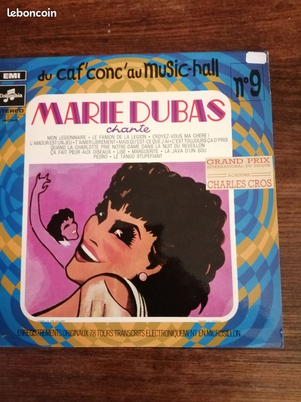 Disque 33 tours vinyle MARIE DUBAS (image 1)
